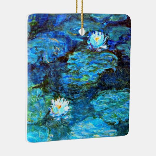 Water Lilies (blau) von Claude Monet Keramikornament (Rechts)