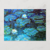 Water Lilies (blau) von Claude Monet
