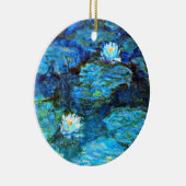 Water Lilies (blue) by Claude Monet Keramik Ornament (Rechts)