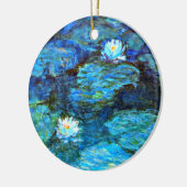Water Lilies (blue) by Claude Monet Keramik Ornament (Links)