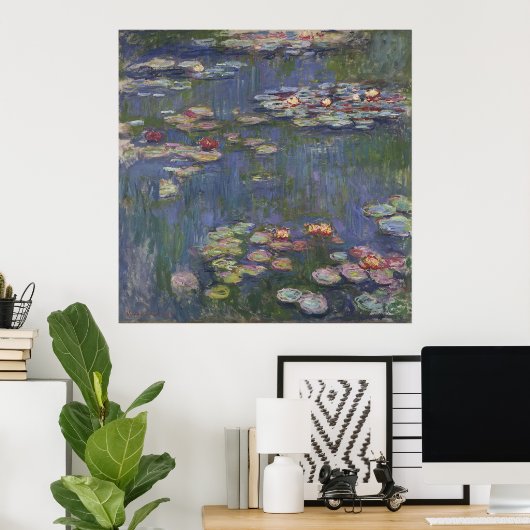 Water Lilies by Claude Monet Poster (Heimbüro)