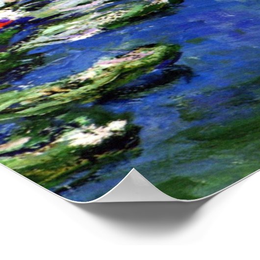 Water Lilies by Claude Monet Poster (Ecke)