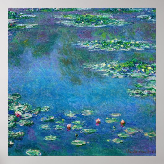Water Lilies by Claude Monet Poster (Vorne)