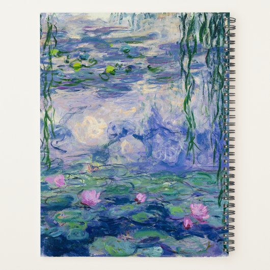  Water Lilies by Monet | Custom Text Planer (Rückseite)