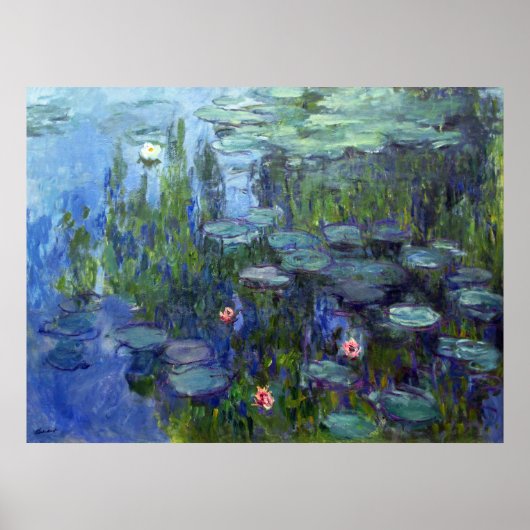 Water Lilies, Claude Monet Poster (Vorne)