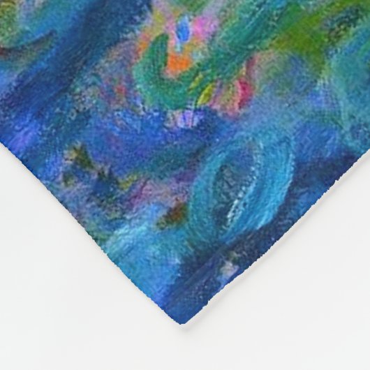 Water Lilies Claude Monet restauriert Fleecedecke (Ecke)