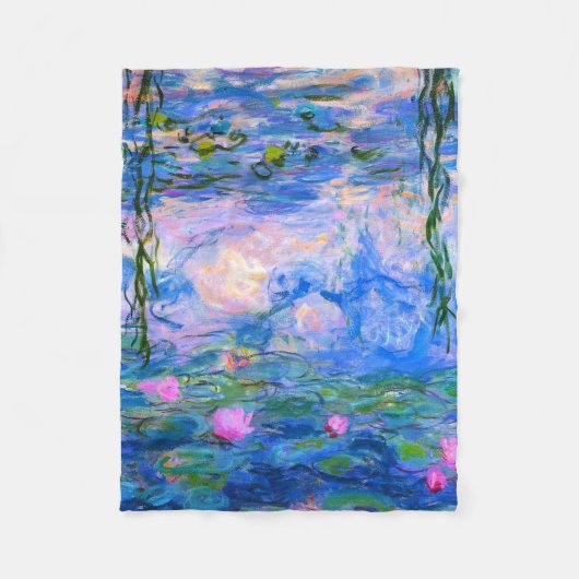 Water Lilies Claude Monet restauriert Fleecedecke (Vorderseite)