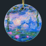 Water Lilies Claude Monet restauriert Keramik Ornament<br><div class="desc">Water Lilies Claude Monet restauriert</div>