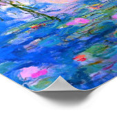 Water Lilies Claude Monet restauriert Poster (Ecke)