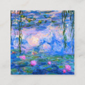 Water Lilies Claude Monet restauriert Quadratische Visitenkarte (Vorderseite)