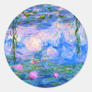 Water Lilies Claude Monet restauriert Runder Aufkleber