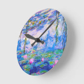 Water Lilies Claude Monet Runde Wanduhr (Winkel)
