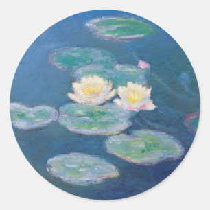 Water Lilies - Claude Monet Runder Aufkleber