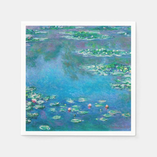 Water Lilies, Claude Monet Serviette (Vorderseite)