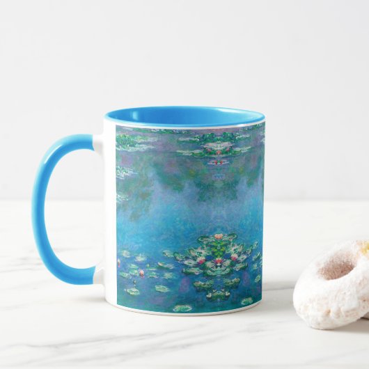 Water Lilies, Claude Monet Tasse (Mit Donut)