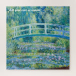"Water Lilies" des Impressionisten Claude Monet, Puzzle<br><div class="desc">"Water Lilies" in einem Teich, von dem französischen Impressionisten Claude Monet, eine Reihe von etwa 250 Ölgemälden. Die Gemälde stellen seinen Blumengarten auf seiner Zuhause in Giverny dar und standen während der letzten dreißig Jahre seines Lebens im Mittelpunkt seiner künstlerischen Produktion. Diese Version zeigt eine japanische Brücke im Seerosenteich. ......</div>