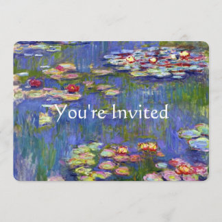 Water Lilies Fine Art Wedding Einladung