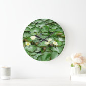Water Lilies Große Wanduhr (Zuhause)