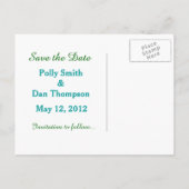 Water Lilies japanische Brücke Save the Date Hochz Ankündigungspostkarte (Rückseite)