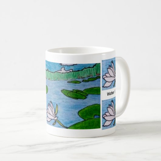 Water lilies kaffeetasse (VorderseiteRechts)