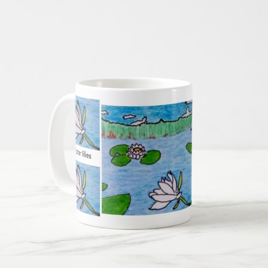 Water lilies kaffeetasse (Vorderseite Links)