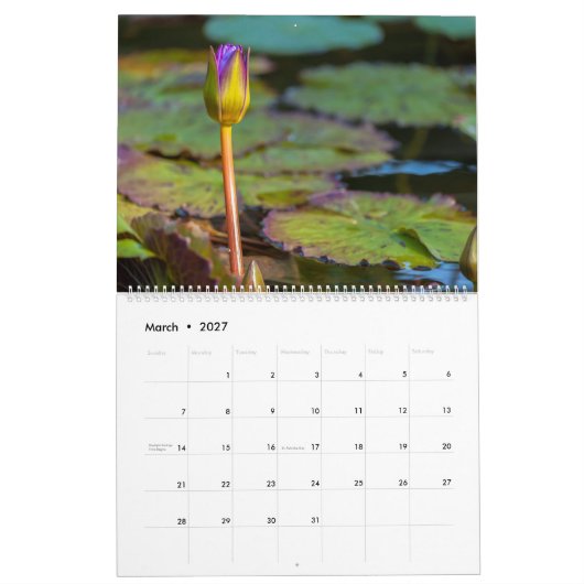 Water Lilies  Kalender (Mär 2027)