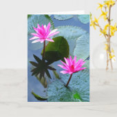 Water Lilies Karte (Gelbe Blume)