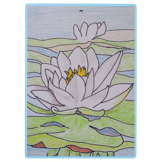 Water Lilies Klemmbrett (Rückseite)