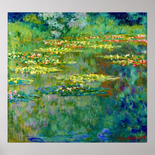 Water Lilies - Le Bassin des Nympheas by Monet Poster (Vorne)