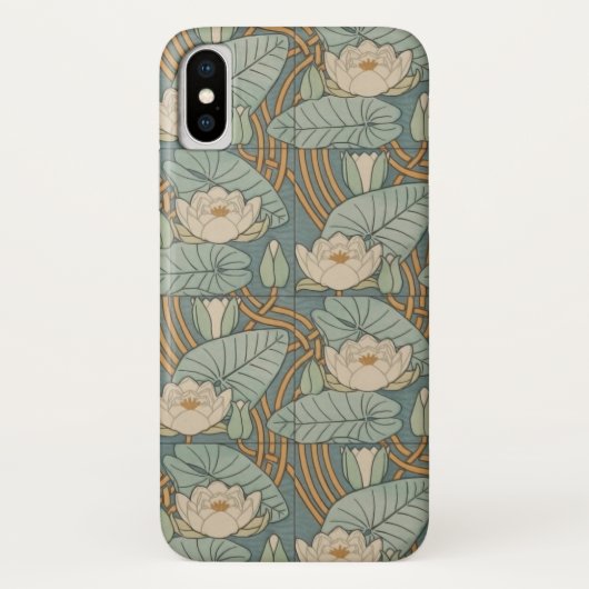 Water Lilies Lily Art Nouveau Natur Case-Mate iPhone Hülle (Rückseite)