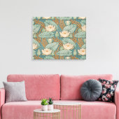 Water Lilies Lily Art Nouveau Natur Leinwanddruck (Insitu (Wohnzimmer))