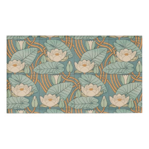 Water Lilies Lily Art Nouveau Natur Namenschild