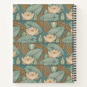 Water Lilies Lily Art Nouveau Natur Notizblock (Rückseite)