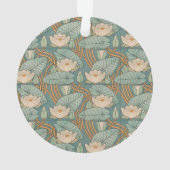 Water Lilies Lily Art Nouveau Natur Ornament (Rückseite)
