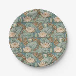 Water Lilies Lily Art Nouveau Natur Pappteller