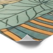 Water Lilies Lily Art Nouveau Natur Poster (Ecke)