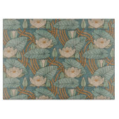 Water Lilies Lily Art Nouveau Natur Schneidebrett (Vorderseite)