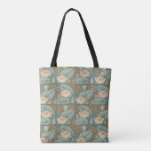 Water Lilies Lily Art Nouveau Natur Tasche (Rückseite)