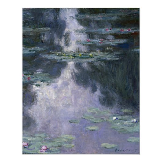 Water Lilies (Nympheas) Claude Monet Glossy Poster (Vorderseite)
