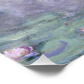 Water Lilies (Nympheas) Claude Monet Glossy Poster (Ecke)