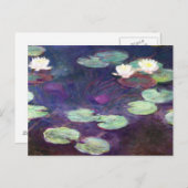 Water Lilies, Pink, 1897-99 Claude Monet cool, alt Postkarte (Vorne/Hinten)