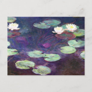 Water Lilies, Pink, 1897-99 Claude Monet cool, alt Postkarte