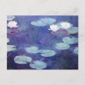 Water Lilies Pink Claude Monet Postkarte (Vorderseite)