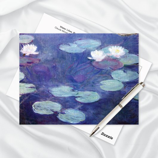 Water Lilies Pink Claude Monet Postkarte