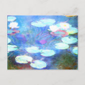 Water Lilies, Pink - Schöne Kunst von Claude Monet Postkarte (Vorderseite)