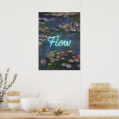 Water Lilies Remix – Neon “FLOW” Wall Art & Gifts Poster (Küche)