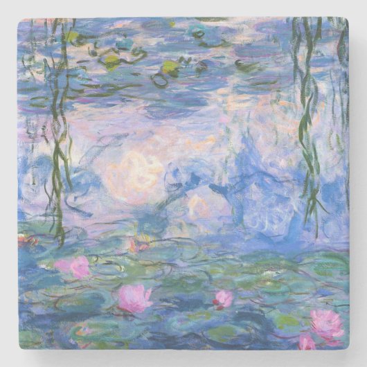 Water Lilies Steinuntersetzer (Vorderseite)