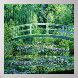 Water Lilies und die japanische Brücke, Claude Mon Poster