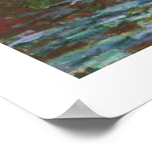 Water Lilies und die japanische Brücke von Claude  Poster (Ecke)