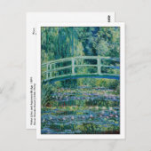 Water Lilies und Japanische Brücke von Monet Postkarte (Vorne/Hinten)